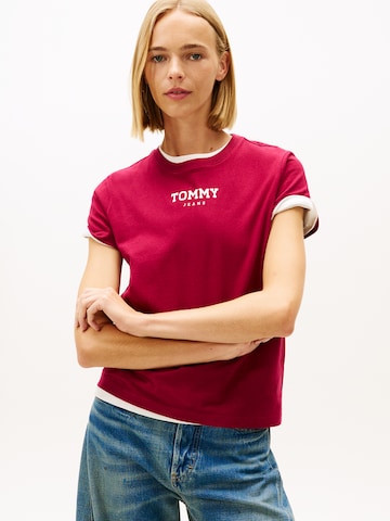 Tricou 'ESSENTIAL' de la Tommy Jeans pe mov: față