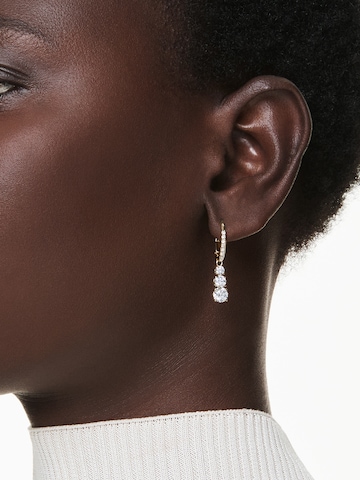 auksinė Swarovski Auskarai: priekis