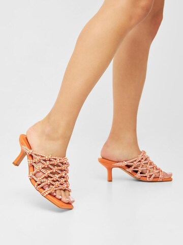 Bianco Pantolette 'LULU' in Orange