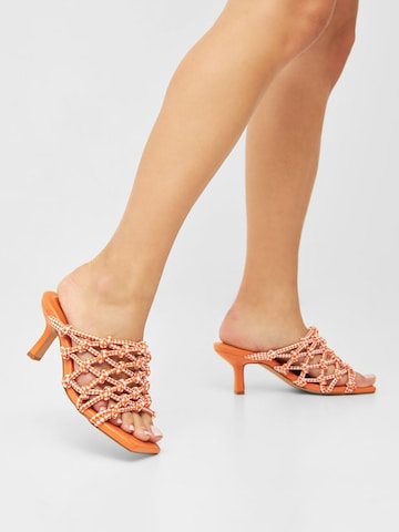 Mule 'LULU' Bianco en orange