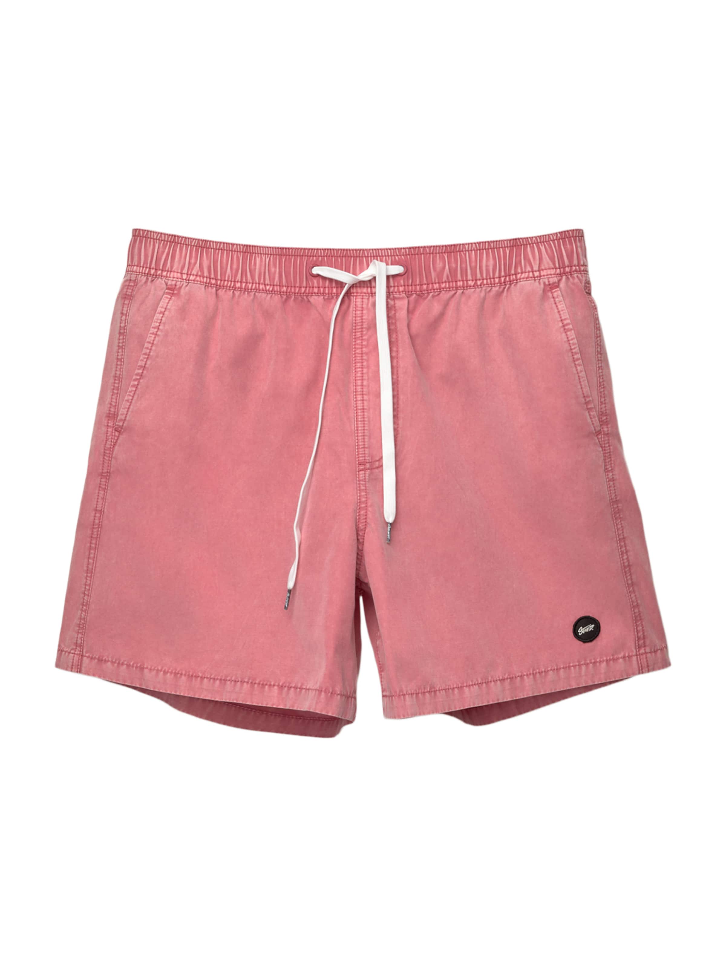 Șorturi de baie de la Pull&Bear pe roșu: față