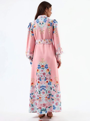 MSN Collection Maxi Kleid in Pink