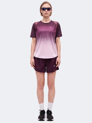 ASICS Λειτουργικό μπλουζάκι 'ROAD FADE' σε λιλά