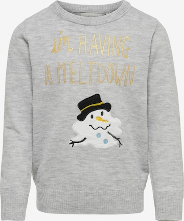 KIDS ONLY Pullover 'Xmas' in Grau: front