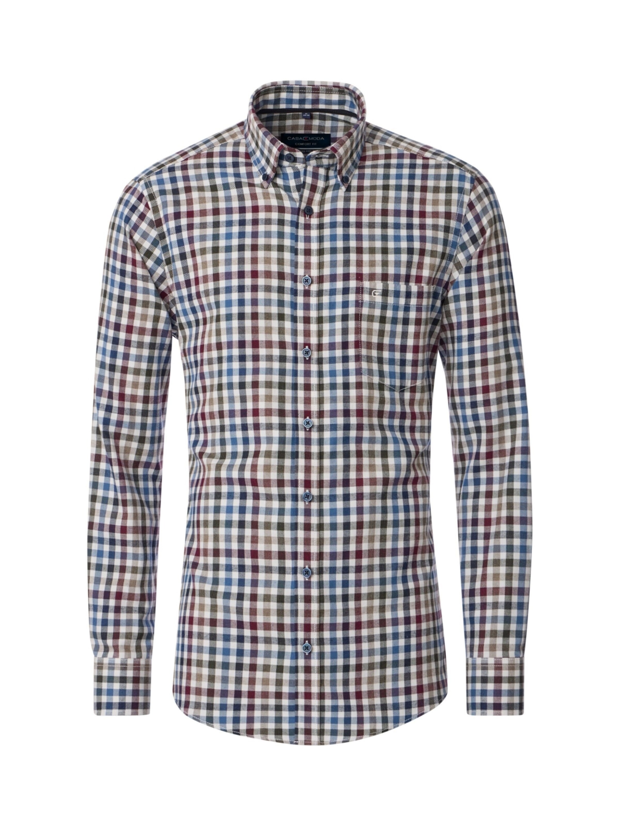 CASAMODA Comfort fit Business Shirt 'B.D. Comfort Fit 400 rot' in Mixed colors: front