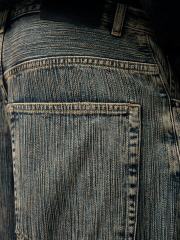 Wide Leg Jean Pull&Bear en bleu