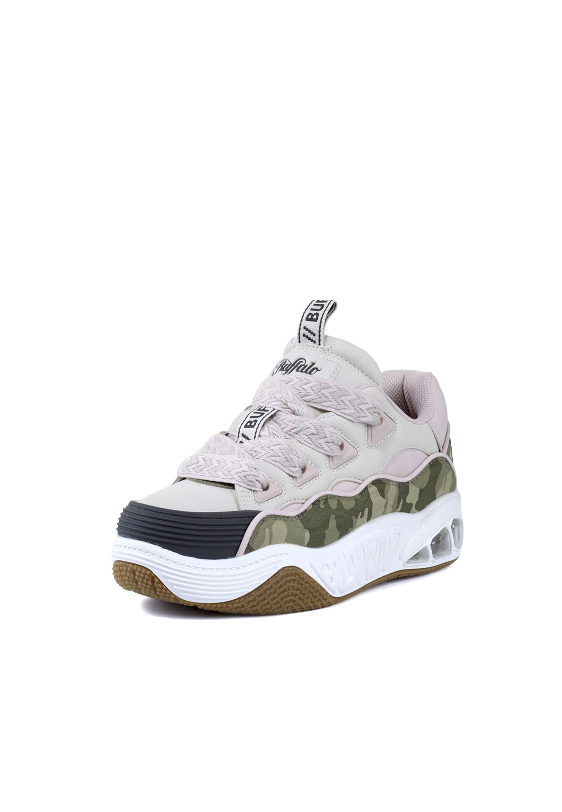 BUFFALO Sneakers 'Hero' in 36 in Grey / Olive / Light purple / Black, Item view