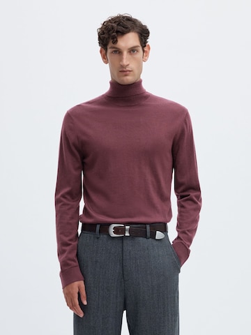 Pull-over 'SLHTRAY' SELECTED en rouge : devant