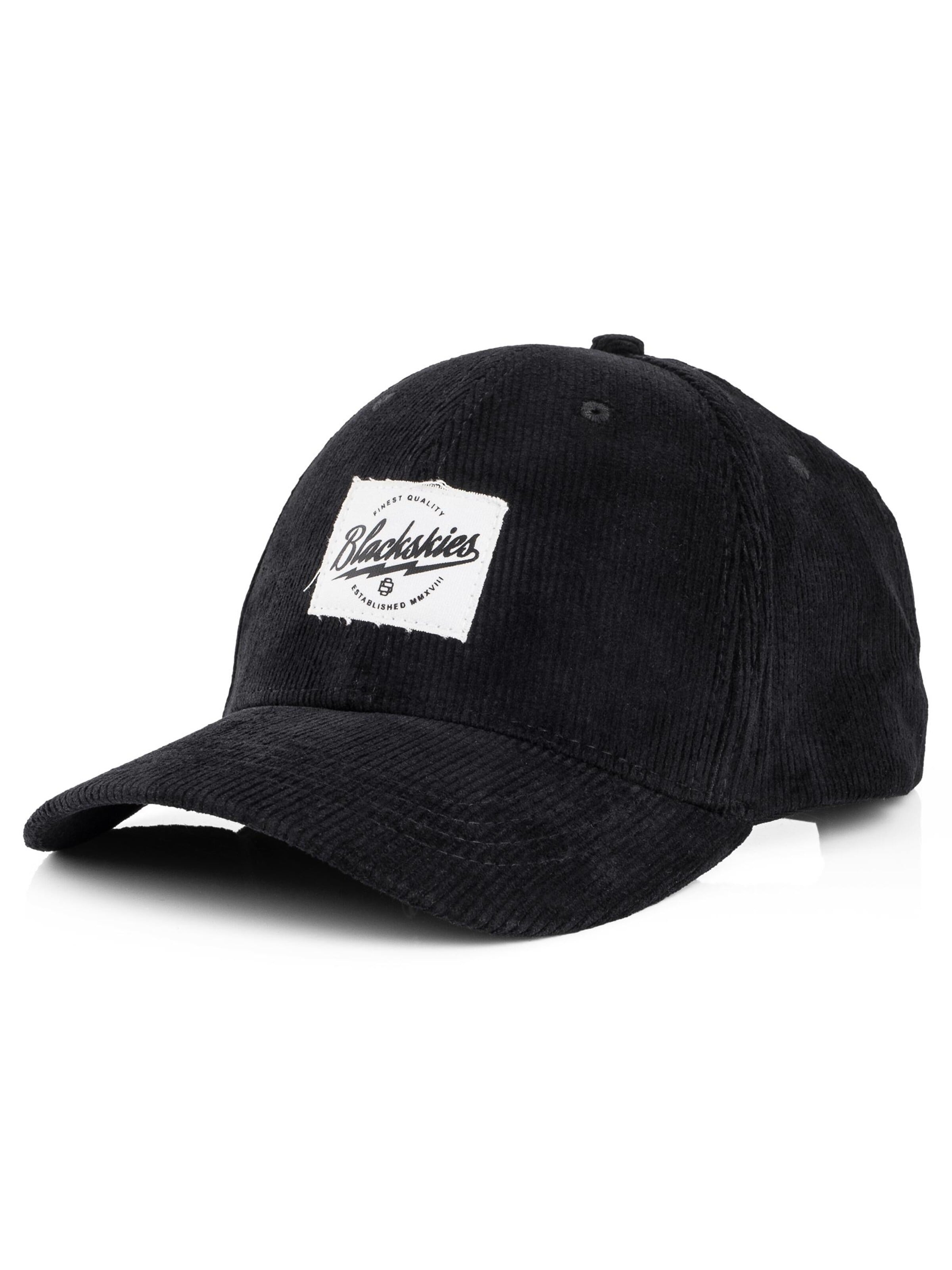 Blackskies Cap 'Cord'‌‌‌‌‌‌‌‌‌‌ in Schwarz: Vorderseite
