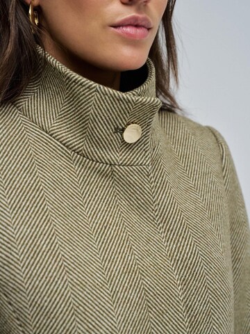 Salsa Jeans Between-Seasons Coat 'The Reimagined Wool Coat' in Green