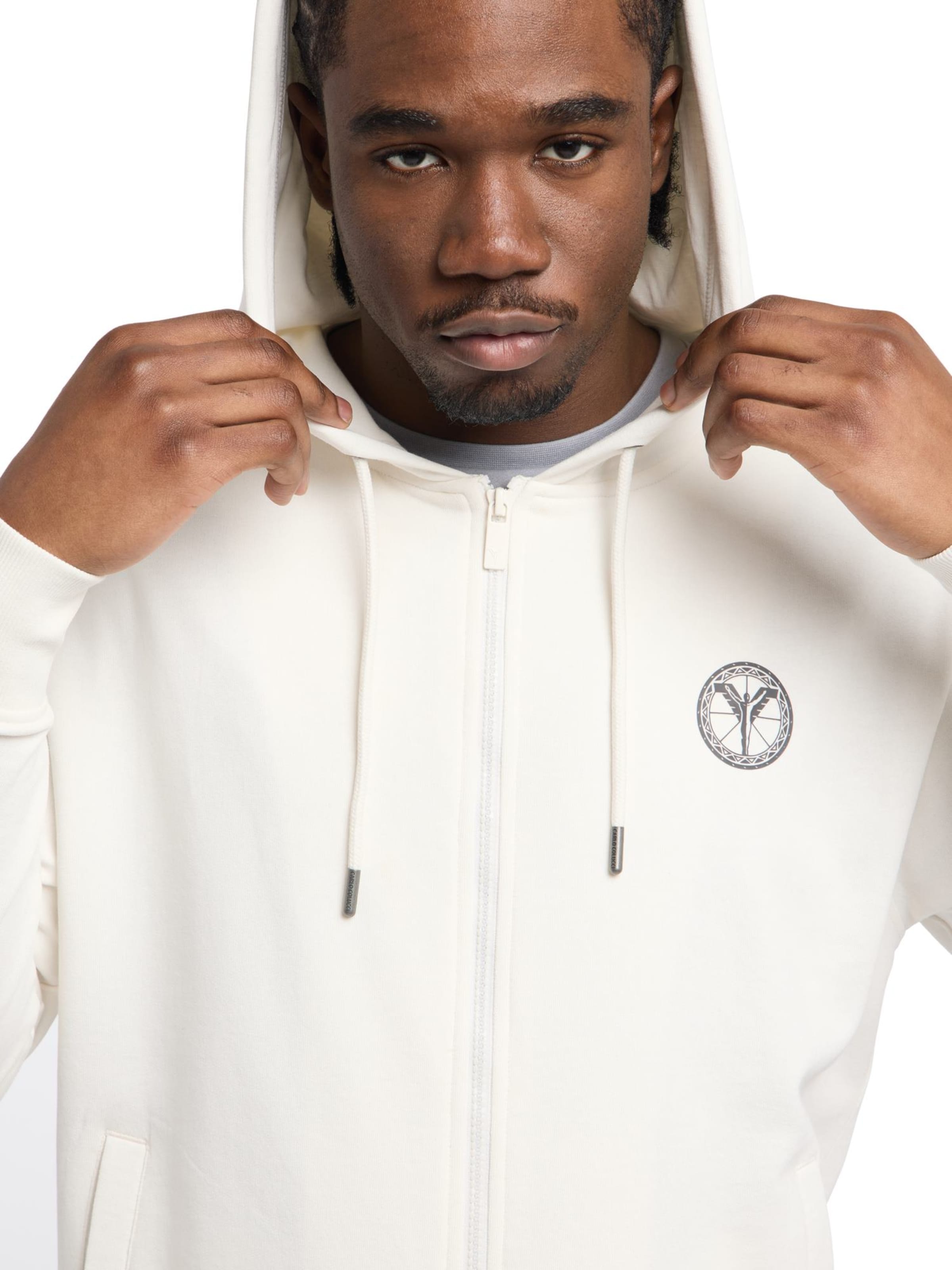 Carlo Colucci Sweat jacket ' Dender ' in White