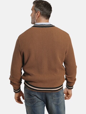 Charles Colby Knit Cardigan ' Duke Starks ' in Brown