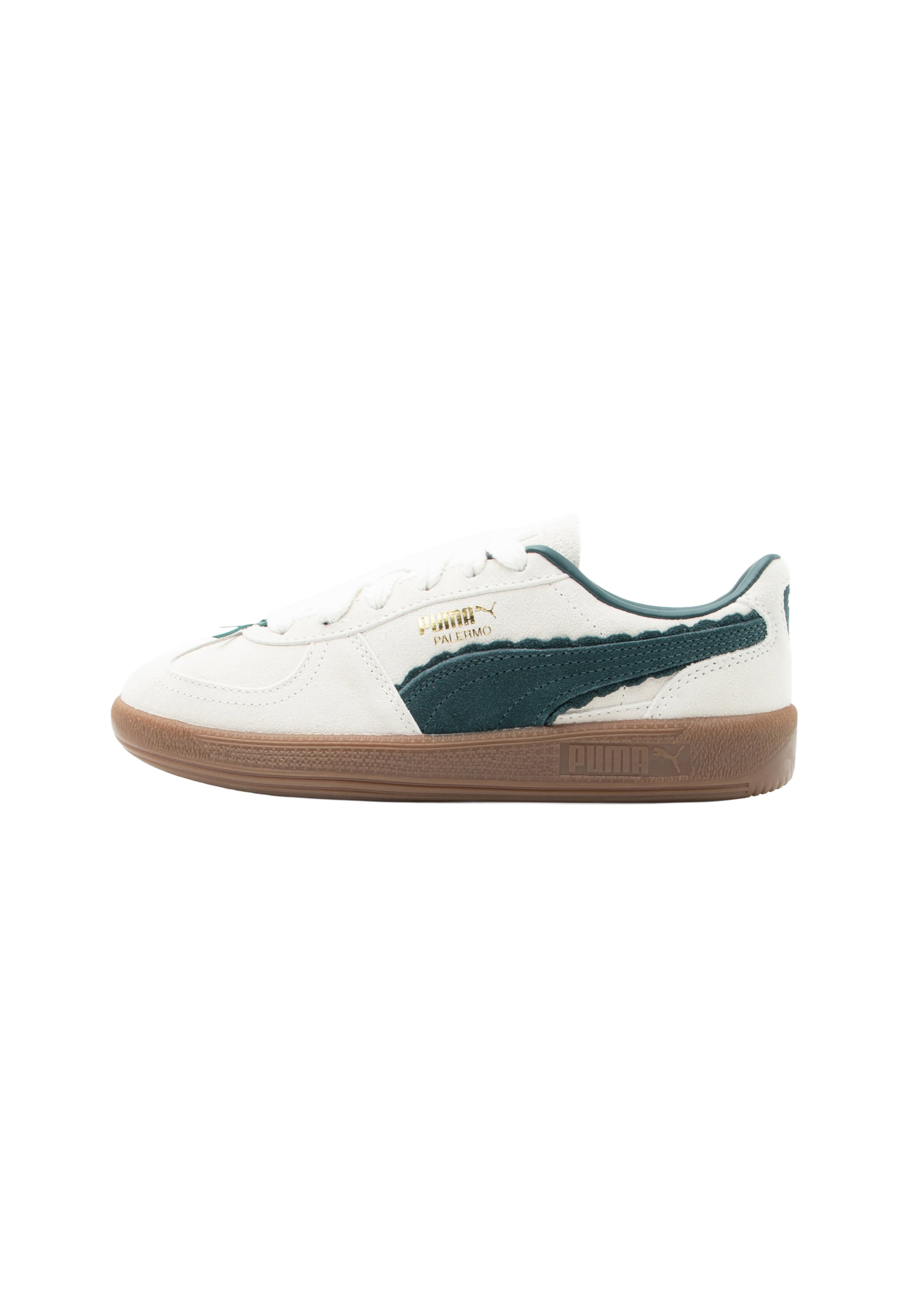 PUMA Sneaker low 'Palermo' i 36-36,5 i smaragd / hvid, Produktvisning
