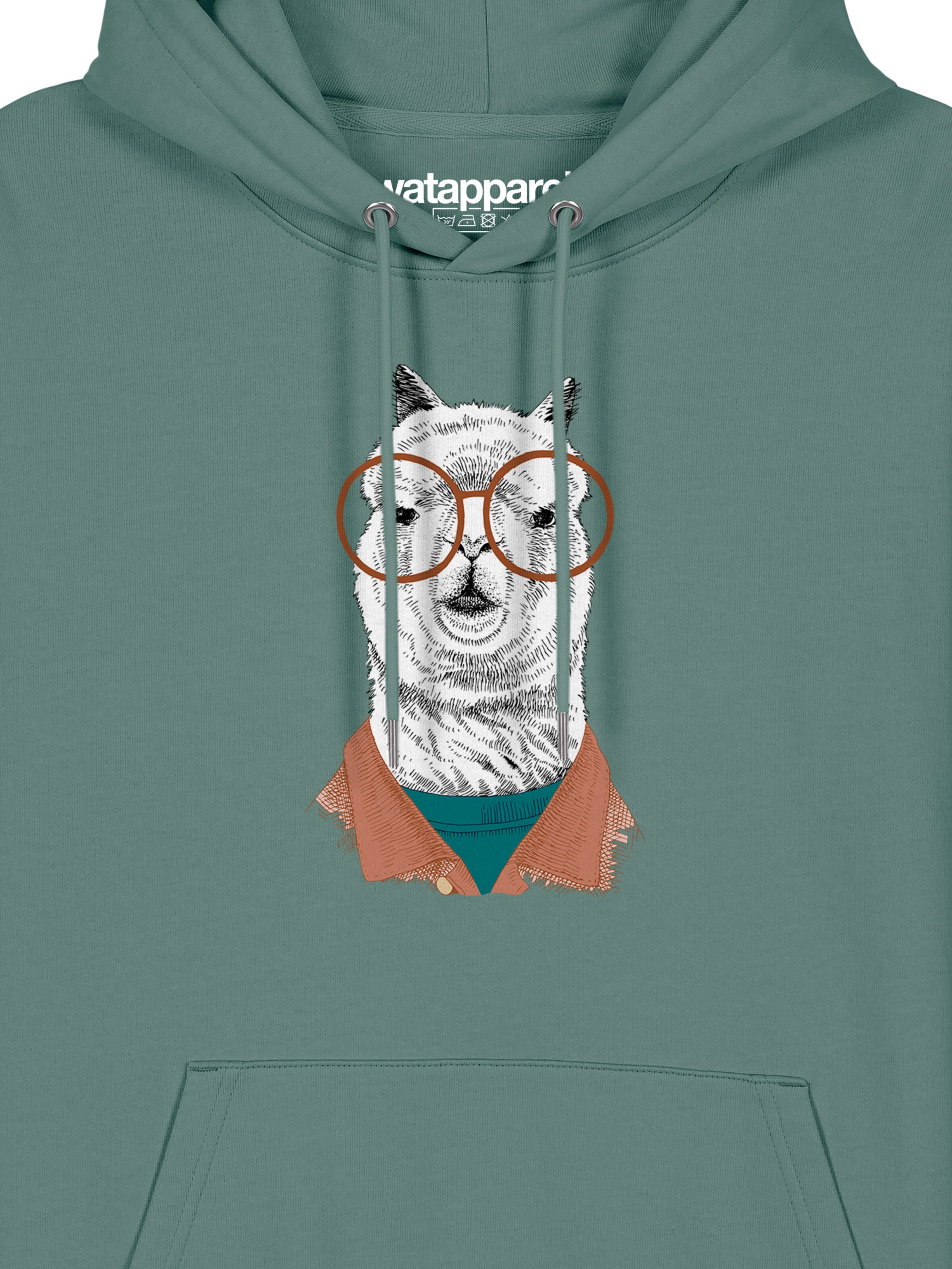 Sweat-shirt ' Lama ' Watapparel en vert