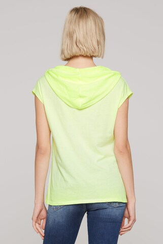 Soccx Ärmelloses Kapuzenshirt mit Artwork in Gelb