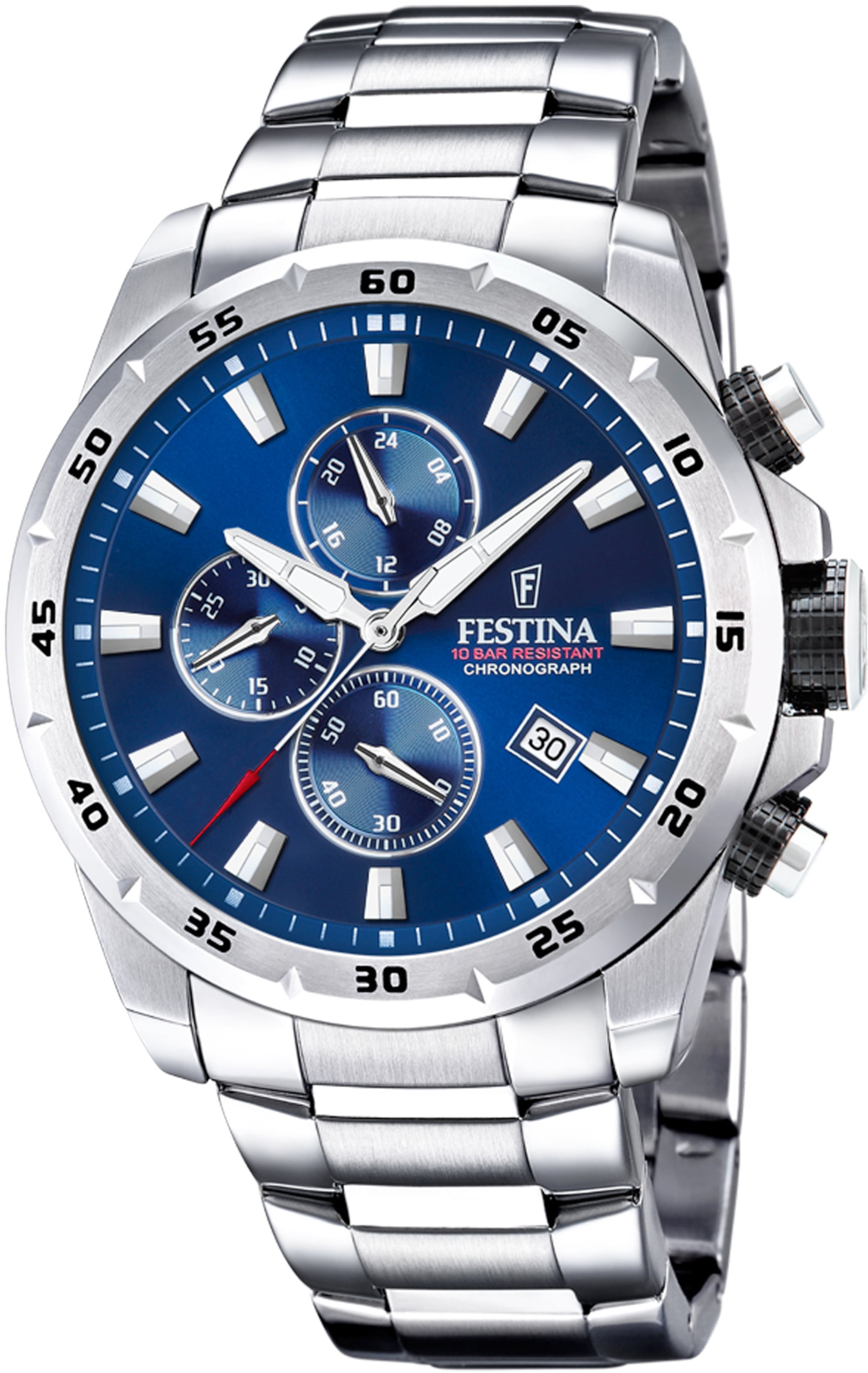 FESTINA Uhr in blau / silber, Produktansicht