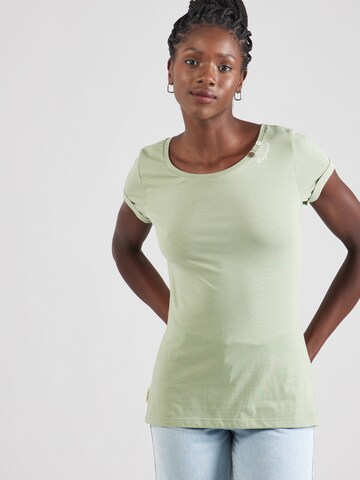 Tricou 'FLLORAH' de la Ragwear pe verde