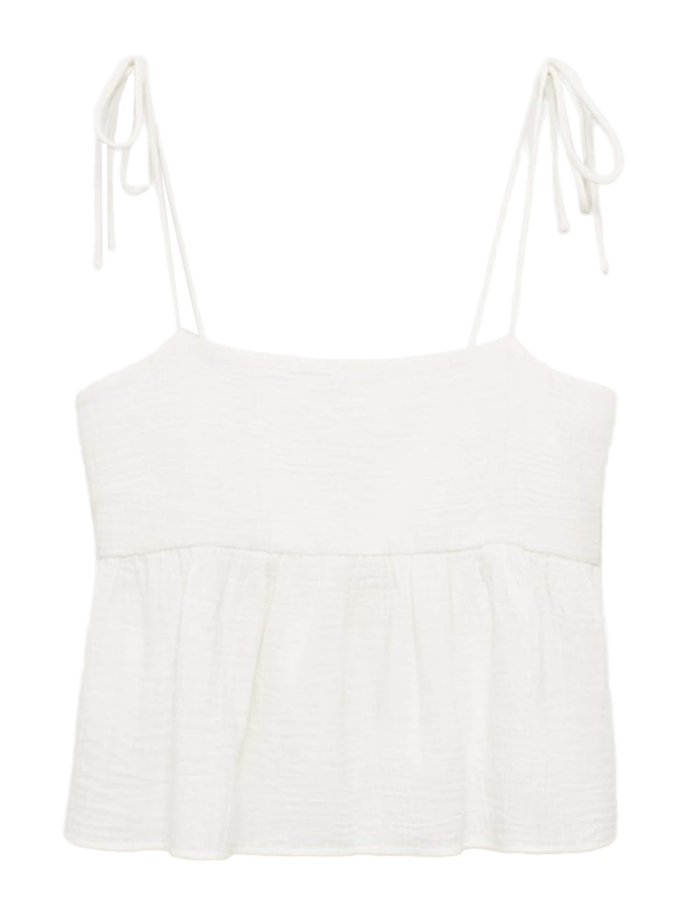 Top 'RODAS' de la MANGO pe alb: față