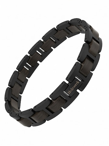 Holzwerk - Pulsera 'UNTERSEE' en negro: frente