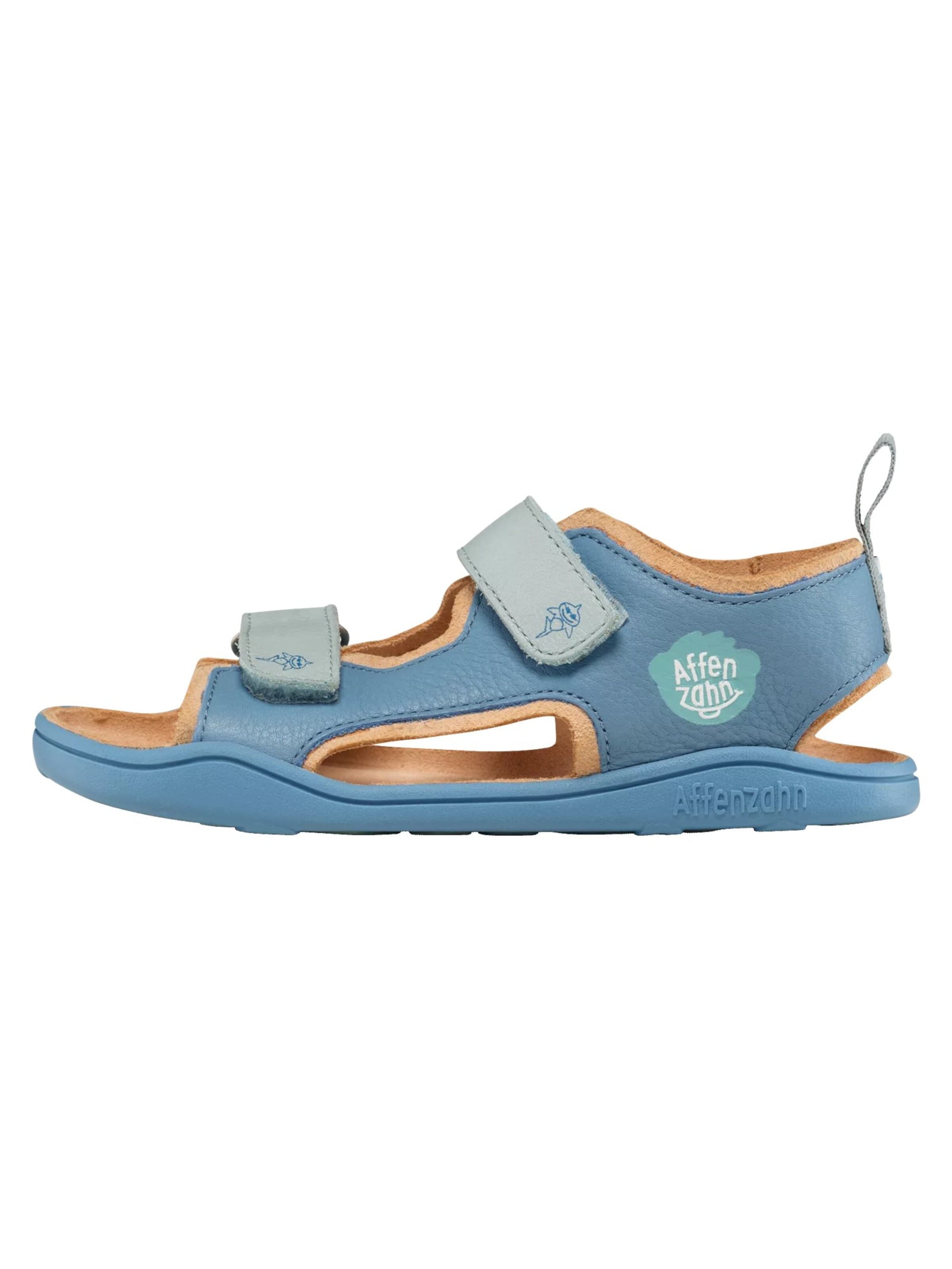 Affenzahn Sandals 'Sandale Leder Airy' in Blue: front