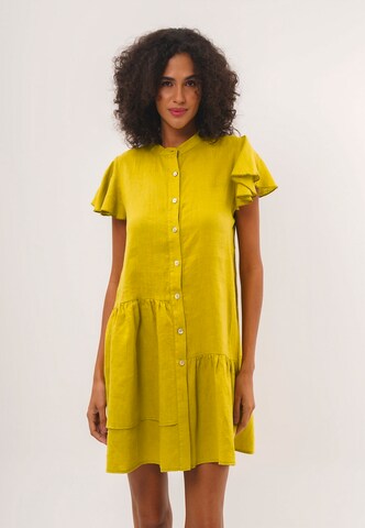 FRESHLIONS Blousejurk 'Jolin' in Groen: voorkant