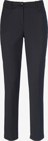 Fadenmeister Berlin Regular Chino Pants in Black: front