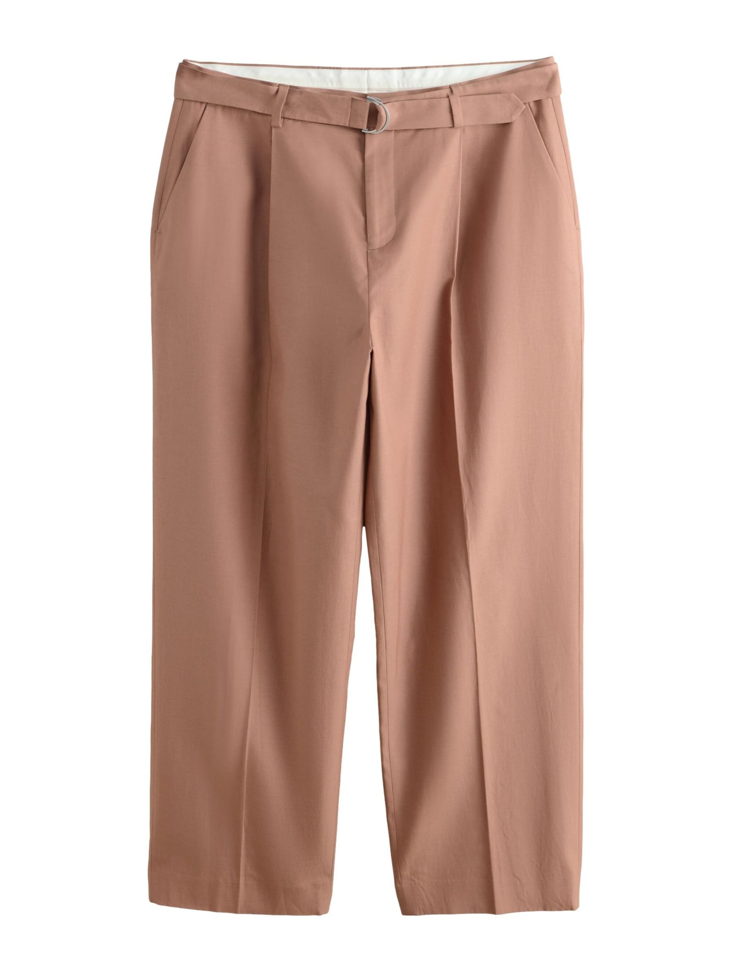 Next Loose fit Trousers with creases in Brown: front
