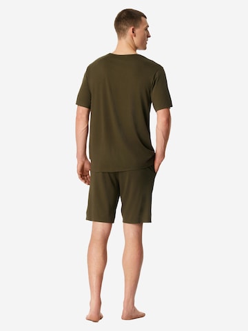 SCHIESSER Pyjama kort 'Modern Bonded' in Groen