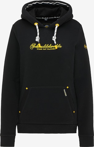 Sweat-shirt Schmuddelwedda en noir : devant