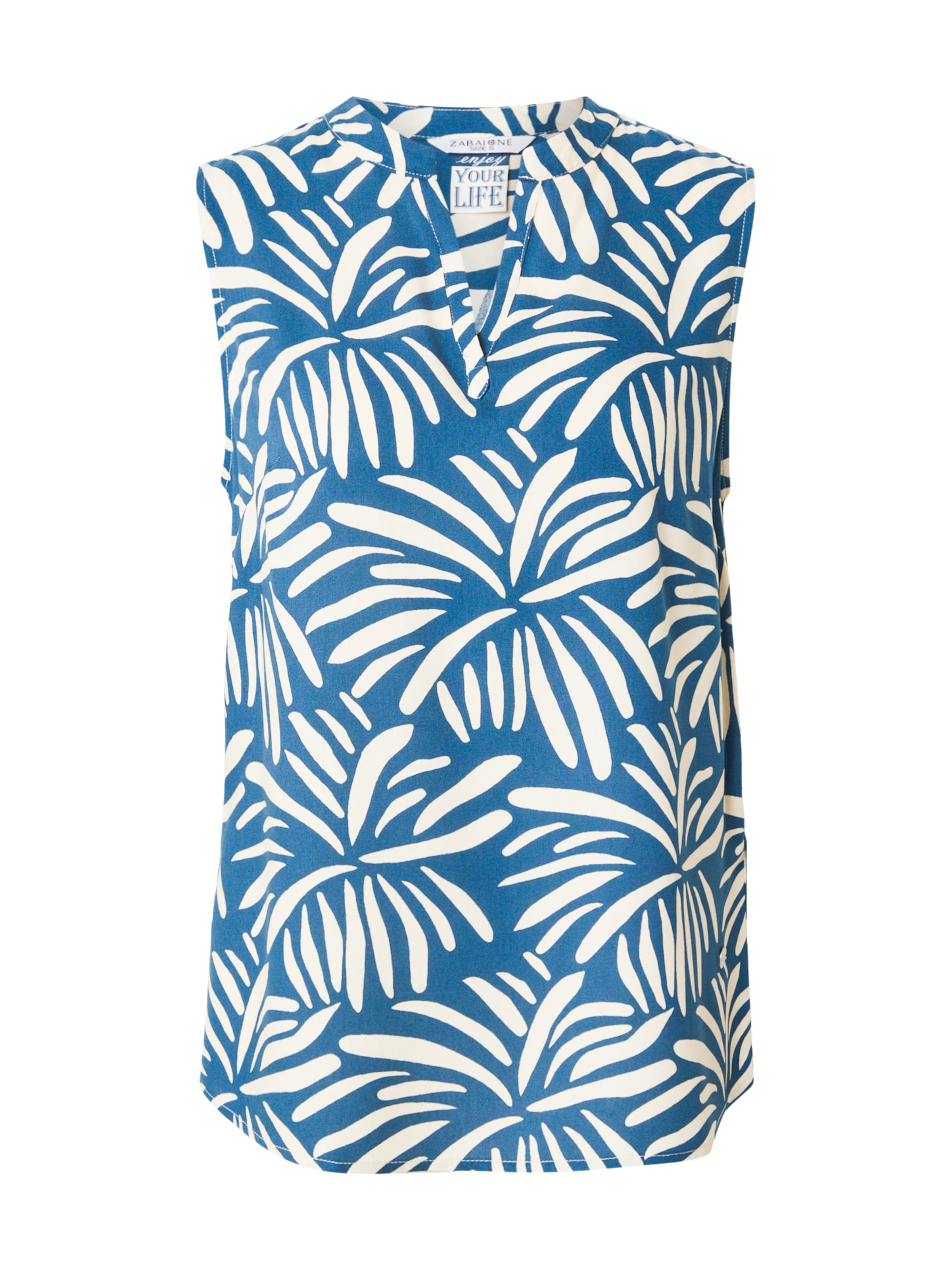 ZABAIONE Chemisier 'Iv44anka' en saphir / blanc cassé, Vue avec produit