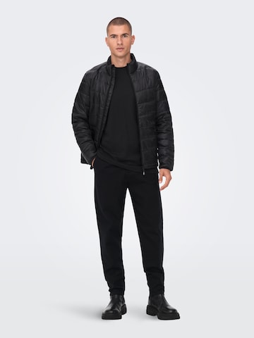 Only & Sons Between-Season Jacket 'Carven' in Black