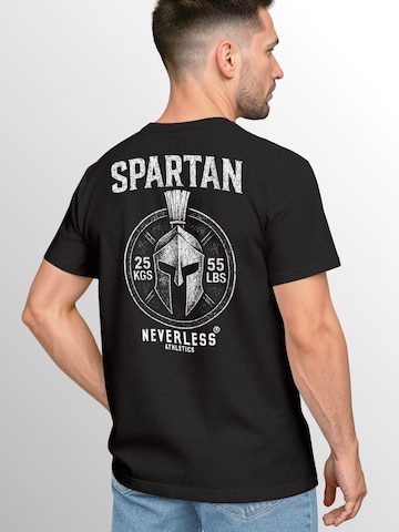 Neverless Shirt 'Barbell Sparta' in Schwarz