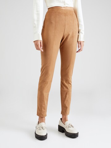 Slimfit Pantaloni di Max Mara Leisure in marrone: frontale