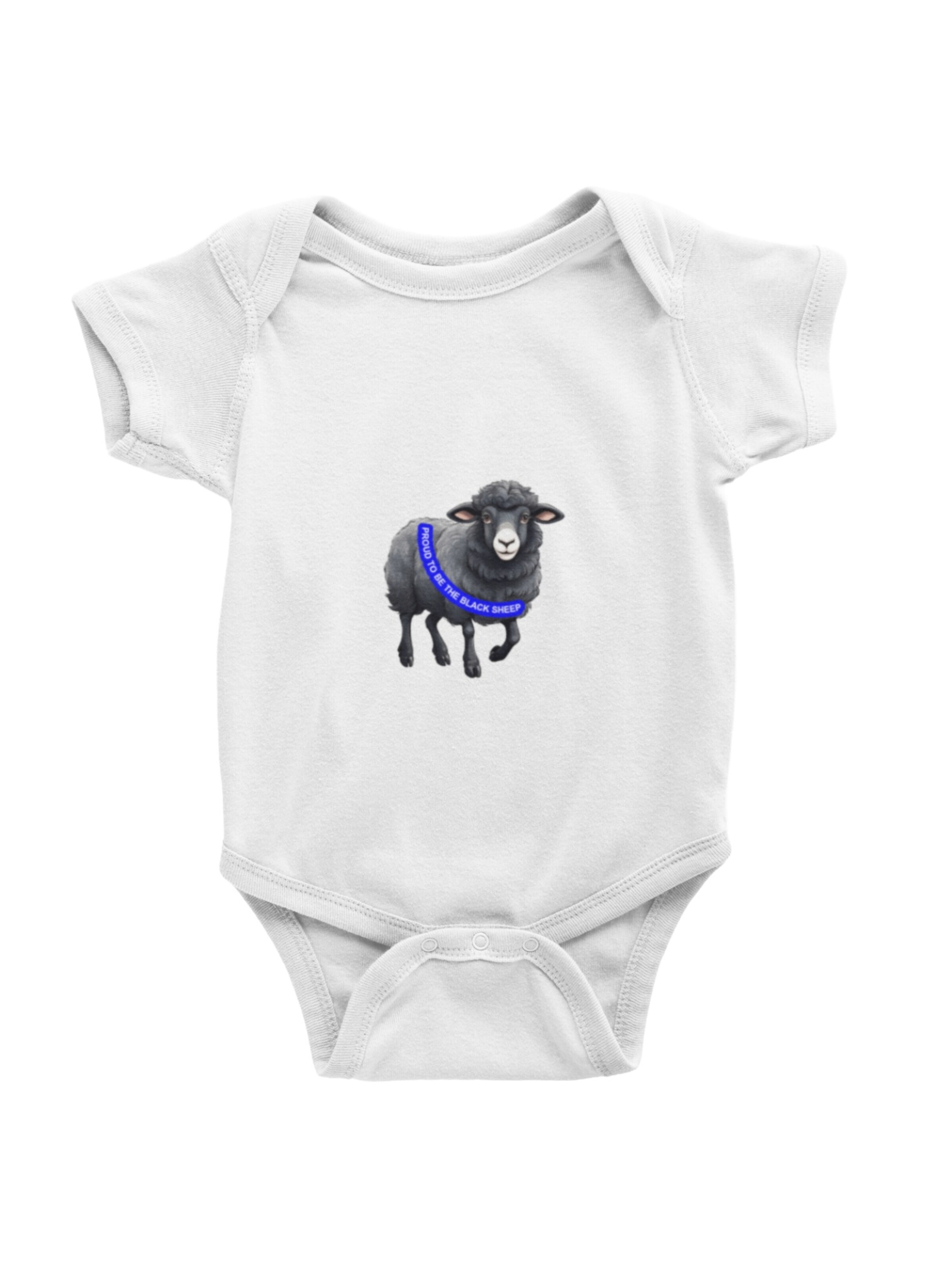 amorubi.com Dupačky/body 'proud to be the black Sheep' – bílá