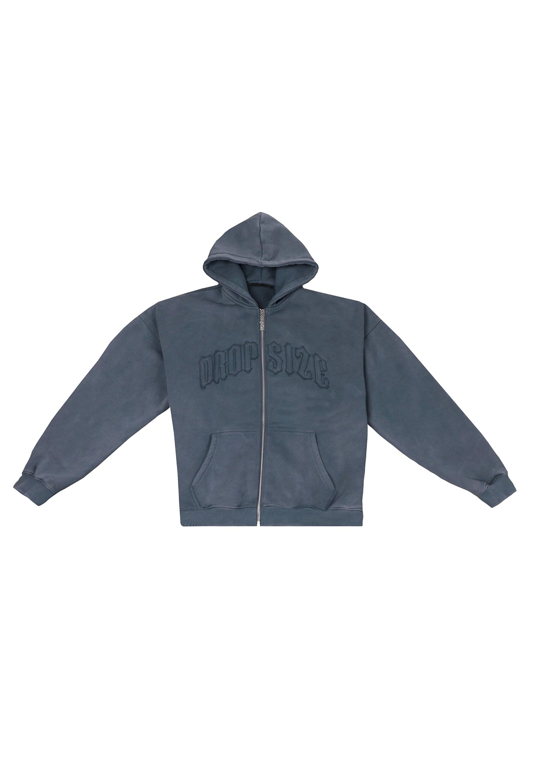 Dropsize Sweatjacke in Grau: Vorderseite