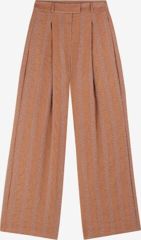 Scalpers Szeroka nogawka Spodnie 'Baz' w kolorze brązowy: przód