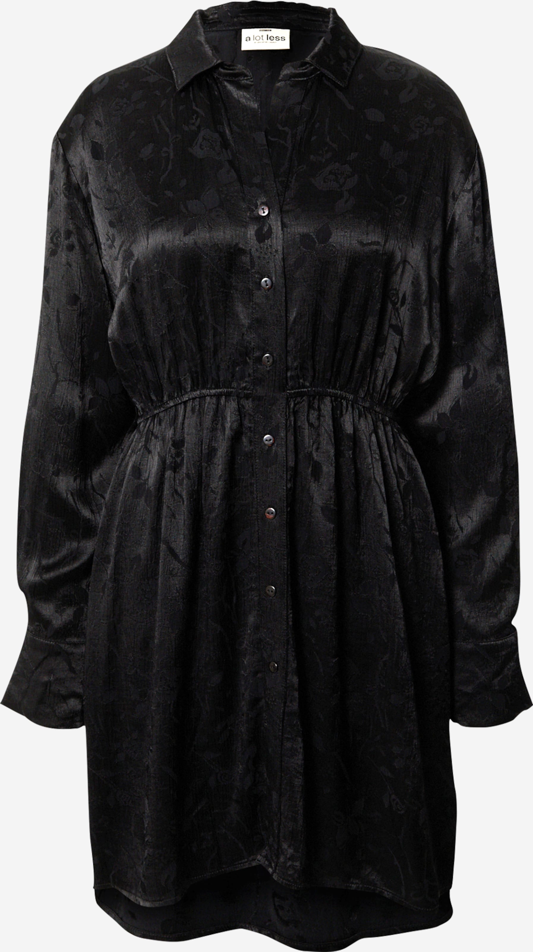 A Lot Less Shirt Dress 'Mona' Female Black Plain Colored Size L