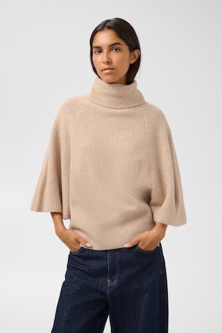 SOAKED IN LUXURY - Pullover 'Bean' em bege: frente