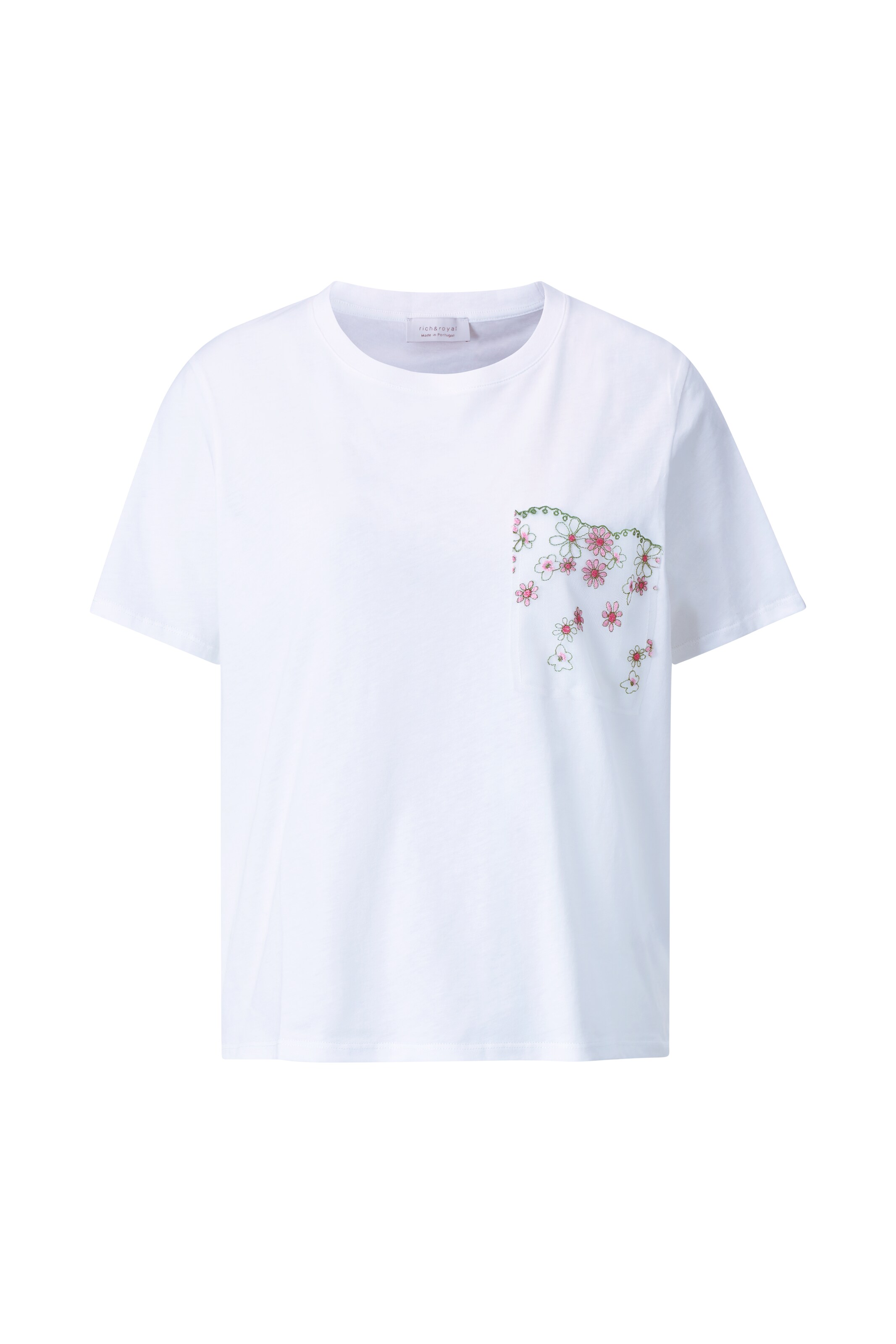 Rich & Royal - Camiseta talla grande en blanco: frente