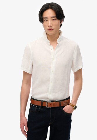 Superdry Regular fit Overhemd 'Vacation' in Wit: voorkant