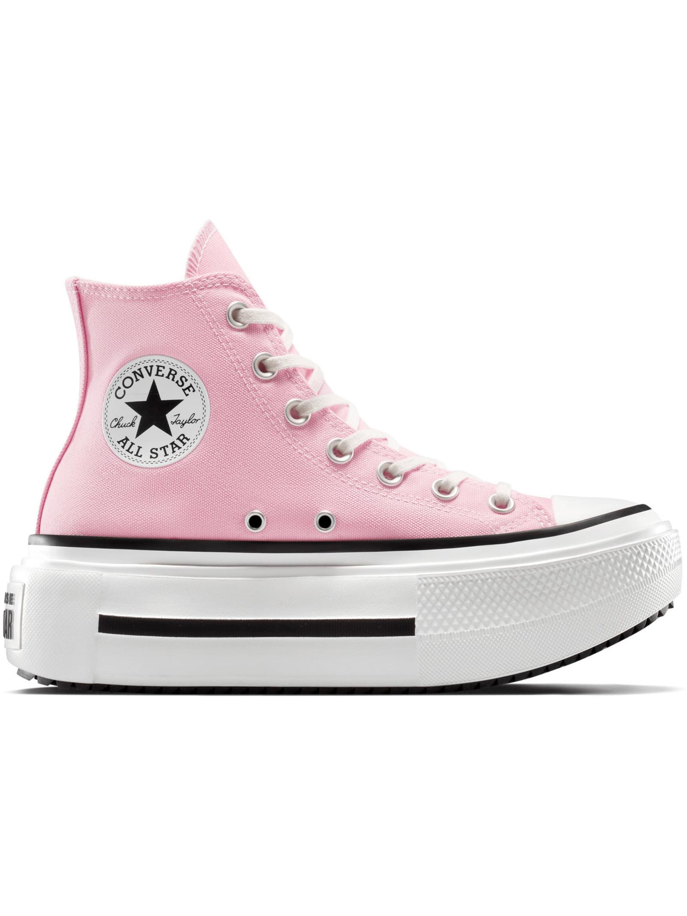 Baskets hautes 'CTAS LIFT DOUBLE STACK HI' CONVERSE en rose : devant