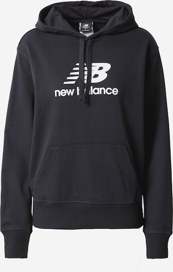 new balance Sweatshirt 'Essentials' in schwarz / weiß, Produktansicht