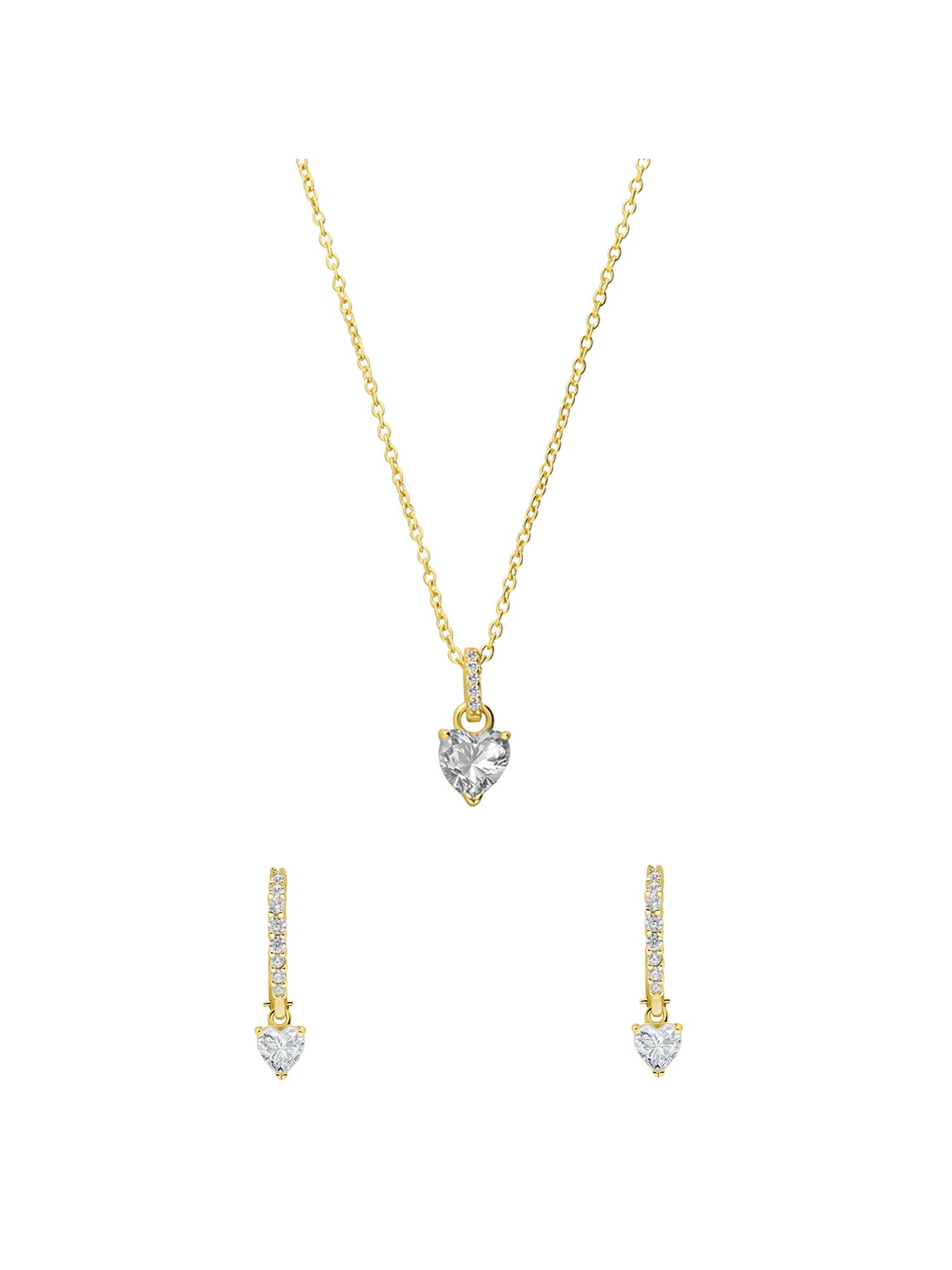 Lucardi Schmuckset 'Klassisch' in Gold: Vorderseite