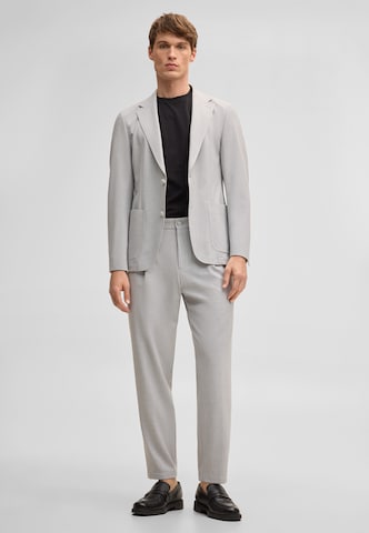 STRELLSON Loose fit Pleat-front trousers ' Lois ' in Silver