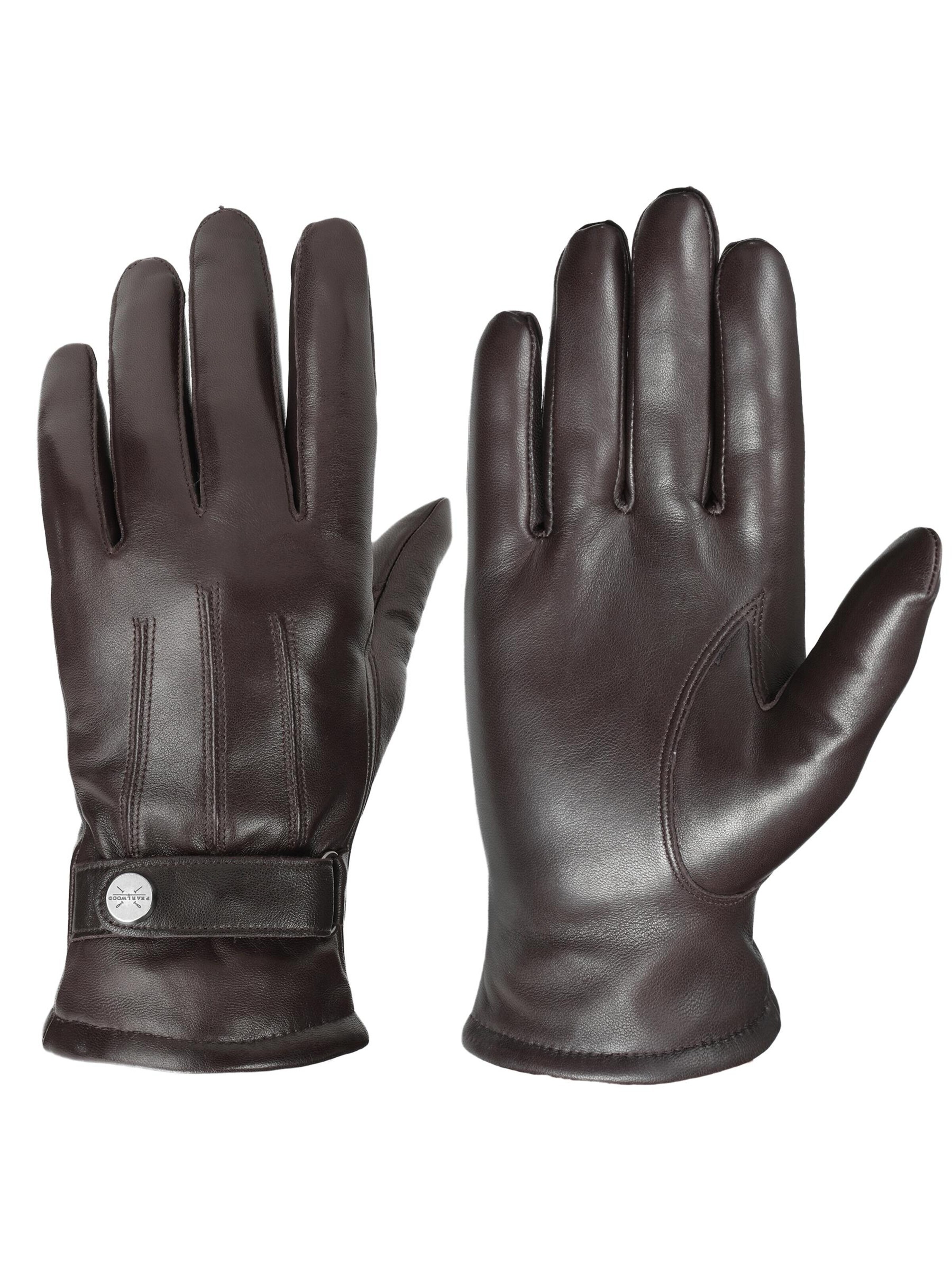 Pearlwood Full Finger Gloves 'BROOKS' in Brown: front