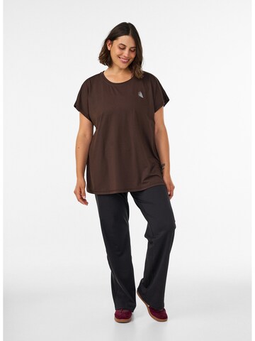 Active by Zizzi - Camisa 'ABASIC' em castanho