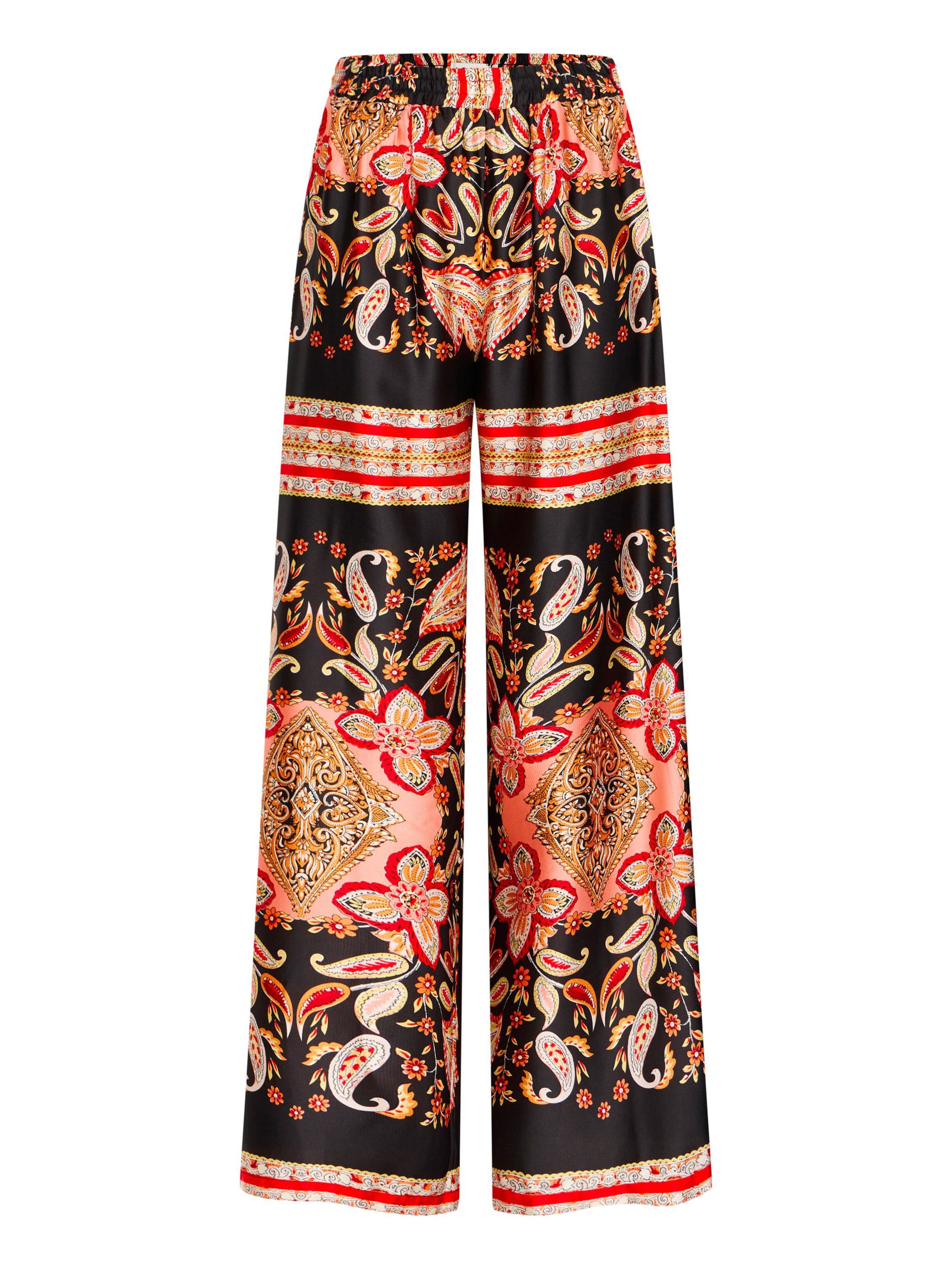 ICHI Wide Leg Hose 'Brigitte' in Schwarz: Vorderseite