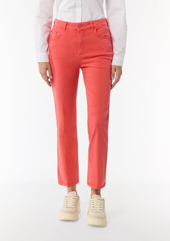 comma casual identity Boot cut Pants in Red: front