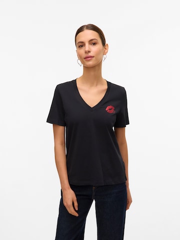 T-shirt 'VMFEYOLA' VERO MODA en noir : devant