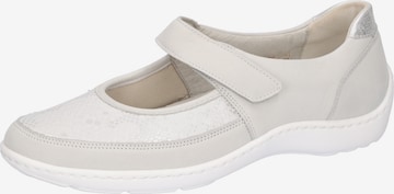 WALDLÄUFER Ballet Flats with Strap in White: front